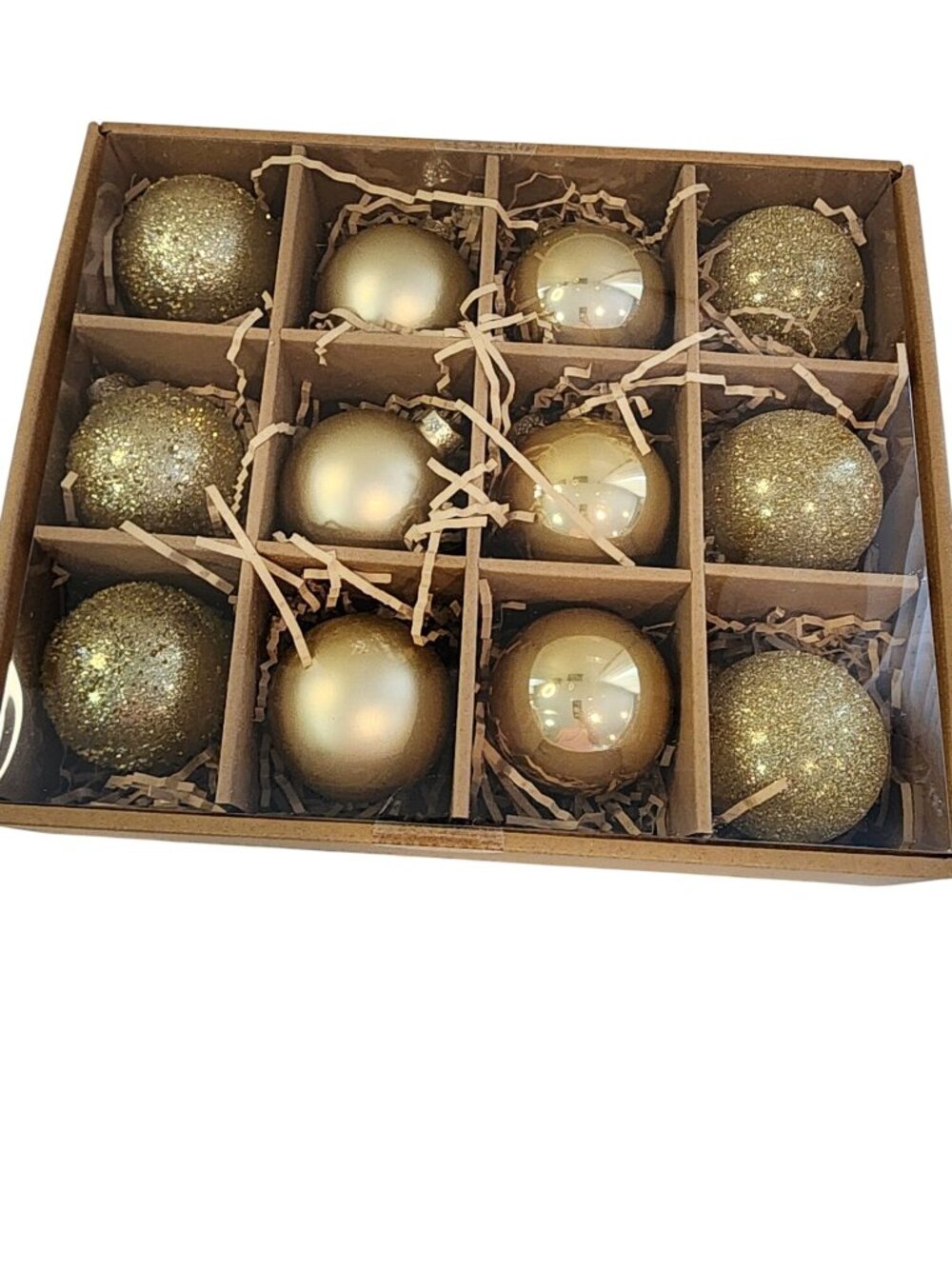 Pottery Barn Gold Ornaments Bobbles New set of 12